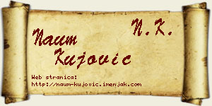 Naum Kujović vizit kartica